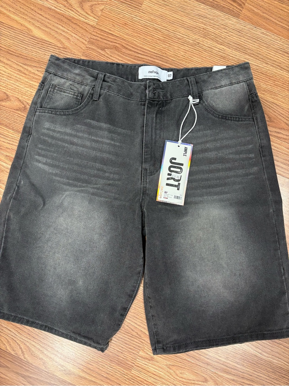 Black denim jorts - women’s size 7